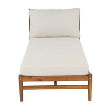 Christopher Knight Home Joey Set of 4 Acacia Wood Chaise Lounge Chair Outdoor with Cushions, Outdoor Recliner Chairs with Hand-Woven Backrest, Pool Loungers for Patio Poolside Backyard, Teak+Beige