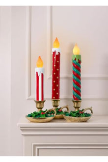SODEF Decorative LED Lighted Candle 7.1 x 6.7 x 15 in | Multicolor | One Size | Plastic | Flameless Ambiance Decor for Home, Parties, Holidays - 7.1x6.7x15 in