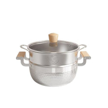 FJIESGKQ Stainless Steel Snow Pan Is Not Sticky Household Ears Steamed Noodles Pot Soup Milk Cooking