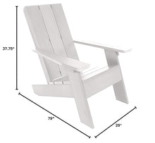 highwood Italica Modern Adirondack Chairs, 2-Piece Set, White