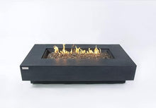 AMS Fireplace | Elementi Plus | Positano | Rectangular Dark Gray Concrete Propane Gas Fire Table Pit