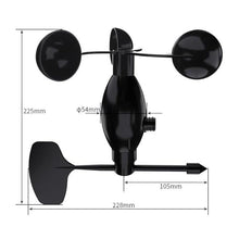 Integrated Wind Speed and Direction Sensor, Transfer 485MODBUS Indoor and Outdoor Weather 360℃ 0-60m/s(Model 1,RS485 Output)