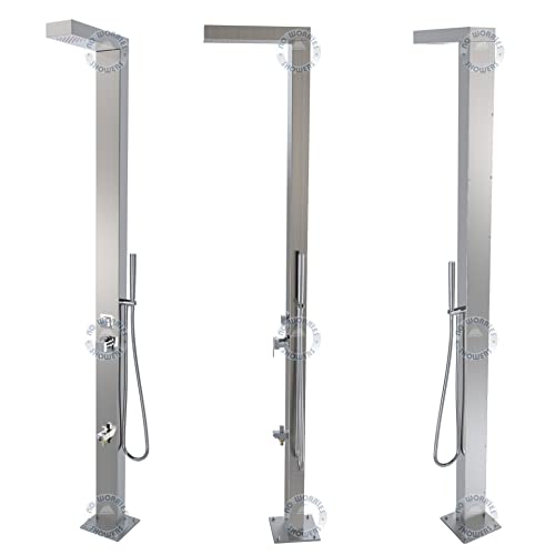No Worries Products Windsor ADA 316 Marine Grade Stainless Steel Outdoor Shower Panel
