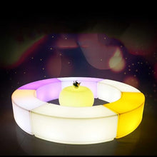 LED Illuminated Garden Bench, Outdoor Curved Benches ,Park Leisure Bench, Patio Porch Chair Furniture ,For Garden, Park, Porch, Yard, Deck, Store, Bar ( Color : 4pc , Size : 120*40*40cm/47*15.7*15.7in