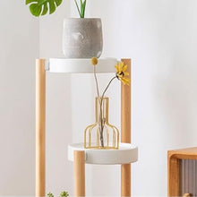 IBONSON Multi Tiered Plant Stand Indoor Nordic Living Room Floor-Standing Solid Wood Flower Stand Indoor Balcony Simple Triangle Storage Bracket Corner Outdoor Plant Stand