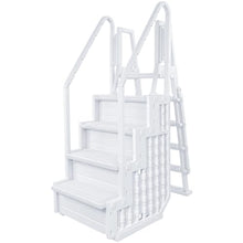 Aqua Select Everest in Pool Step and Outside Flip Up Ladder System | White