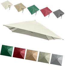 MXJCKSOQ 3X Cantilever Umbrella Replacement Canopy 8 Ribs UV-Resistant Patio Shade Cover for Yard & Pool Offset Parasol Sunshade Top Outdoor Fabric Double top,Beige-3m (10’) Double top
