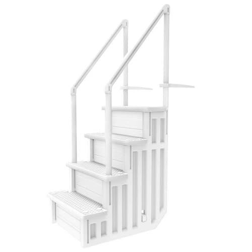 White Steps Swimming Pool Ladder for Aqua Select, Capacity 350 Lbs