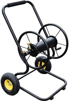 CFDZCP Outdoor Garden Hose Reel Garden Hose Reel Cart with 2 Wheels, Portable Water Hoses Retractable Carts Metal Handle Holds 200 Feet of 1/2-Inch Hose for Yard Lawn Farm Patio