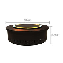 YP YuanPei Round Built-in Fireplace with 500mm Stainless Steel 3D Simulated Flame, Suitable for Indoor/Outdoor Use