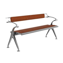 ZTHYSHXA Park Bench Park Outdoor Steel Bench, Wooden Double Chair, Garden Patio Lounge Backrest Seat(XL)