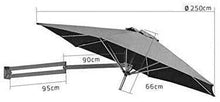 RWGOVLU Beach Umbrella Wall Mount Parasol Outdoor Garden Balcony Cantilever Tilting Sunshade Umbrella With Metal Pole