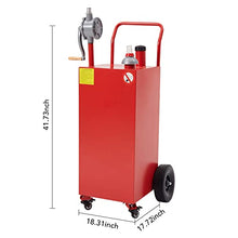 30 Gallon Gas Caddy - Portable Fuel Tank with Pump Gasoline Tank Portable Fuel Storage Tank for Boat, Car,Garden, Lawnmower, ATV