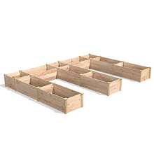 Greenes Fence Premium Cedar Raised Garden Bed E-Shaped 10' x 14' x 16.5" Natural Cedar