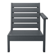 WestinTrends Avalon Outdoor Patio HDPE Deep Seating Sectional Loveseat Gray