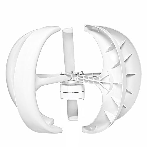 HUIZHITENGDA White Lanterns Wind Power Generators Kit, 12000W Wind Turbine 12V 24V 48V with MPPT Charger Controller Low Noise Wind Power Turbine,48v