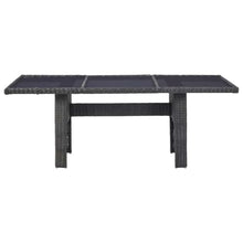 LPERTGFHU 9 Piece Patio Dining Set for 8 People, Half Round Poly Rattan Outdoor Furniture with Black Glass Tabletop and Cushioned Chairs