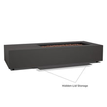 Real Flame Aegean 72in Rectangle Propane or Natural Gas Fire Pit Table, 65,000 BTU, Powder-Coated Steel, Push-Button Ignition, CSA Certified, Stainless Steel Burner with Lid (Weathered Slate)