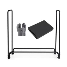 bleslin Outdoor Firewood Rack with Waterproof Cover, Vent, and Handle - Firewood Storage Shelf for Patio, Backyard, Balcony(122 * 35 * 122cm)