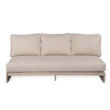 Merax Outdoor Acacia Wood Low 3-Seater Lounge Sofa