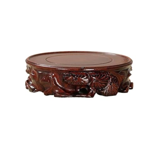 bonsai pot stand Wooden Carving Display Pedestal Crafts Tea Sets Base(XXL)