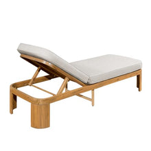 Merax Acacia Wood Outdoor Chaise Lounge Chair Set of 2 with Cushion, Teak