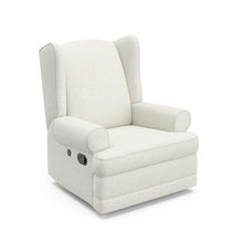 Storkcraft Serenity Wingback Glider Reclining Nursery Chair Ivory Boucle