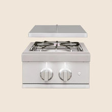 The Chimney Shop Summerset Sizzler Pro Built-in Power Burner for Natural Gas Outdoor Kitchens High Output Wok & Stock Pot Burner, Stainless Steel