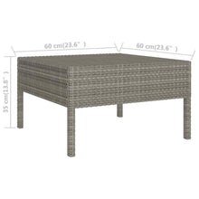 RJPLMFV 11 Piece Patio Lounge Set with Cushions Gray PE Rattan