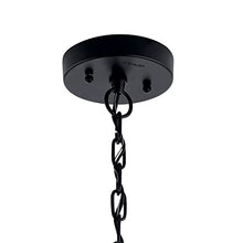 Kichler Mercer Outdoor Pendant Light, Seeded Glass, Black