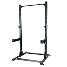 Body-Solid SPR500 Half Cage Power Rack with ProClub Adjustable Weight Bench Black