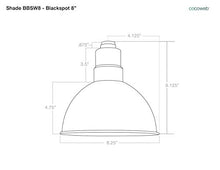 Cocoweb Blackspot 132in Vintage Street Post Lamp Black 8 Inch Shade