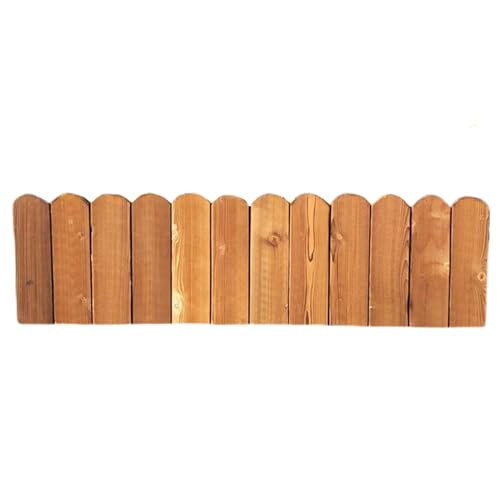 DECORN Garden Wooden Fence Wood Garden Edging Border Outdoor Landscape Border Edging for Gardens Lawns Balconies Courtyards Planting Fences, 35 ft(L),A-11.8"" H