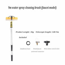 Telescopic Solar Panel Cleaning Kit, Cobweb Duster, Water Fed Pole Kit, Washing Kit, for Cleaning Solar Panel Cars Trucks Vans Swimming Pool Billboard(Faucet Model,9m)