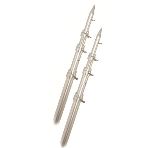 Rupp Marine A0-1800-TEL 18 ft Telescoping Outrigger Poles Aluminum Silver