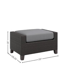 Outdoor Escape Set of 2 Outdoor Ottomans for Patio Use, Aluminum Wicker Outdoor Footstool for Patio or Garden Seating Comfort