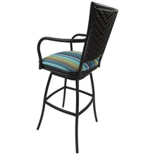 Set of 3 - Outdoor Indoor Extra Tall 34" Bar Stool - Erin on Brown Frame