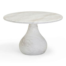 TOV Furniture Smooch White Marble Print Indoor/Outdoor 47" Round Dining Table