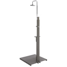 SEI Outdoor Patio Furniture - Outdoor Shower - Transitional Design Light Grey & Silver Metal - Ideal for Pool Area, Backyard (OD8901)