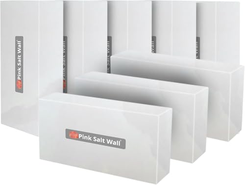 Himalayan Salt Bricks and Block Rare White 100, 8x4x2 inches, for Walls, Sauna, Spa, Home & Office Decor