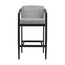 Armen Living Aileen Modern Patio Counter Chair Bar Stool Black