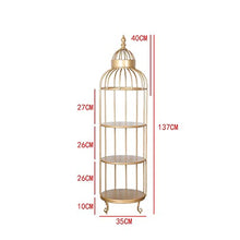 MENGKK Plant Stands Living Room Bird Cage Plant Shelf Simple Balcony Floor Flower Stands Dormitory Multi-Layer Bookcase Bedroom Storage Racks(Black M)