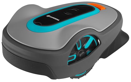 GARDENA 15101-20 SILENO Life - Automatic Robotic Lawn Mower, with Bluetooth app and Boundary Wire, one of The quietest in its Class, for lawns up to 8100 Sq Ft, Made in Europe, Grey