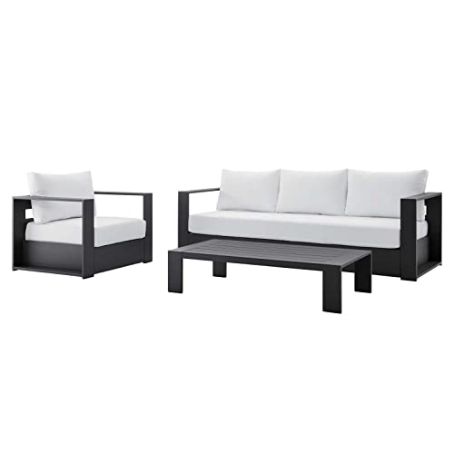 Modway Tahoe Outdoor Patio 3-Piece Set Gray White