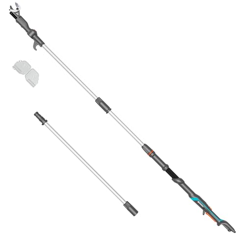 Gardena Cordless Telescopic Tree Pruner HighCut 360/18V P4A no battery: Lopper with telescopic handle for branches up to 5 m high, rotating cutting head, ergonomic handle, LED display (14776-55)
