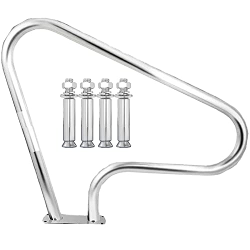 BSNANCA Pool Handrails Swimming Pool Safety Hand Rail, Stair Pool Hand Rail Rated 250Lbs Load Capacity, Pool Handrail with Screws/31 * 31 inch ()