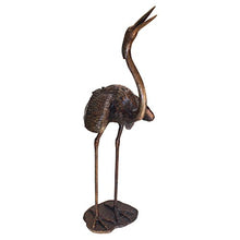 Design Toscano Grande Heron Head Low Cast Bronze Garden Statue Bronze