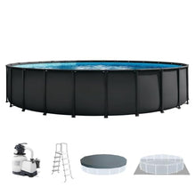 24ft x 52in Round Frame Above Ground Pool Set w/Filter Pump & Ladder