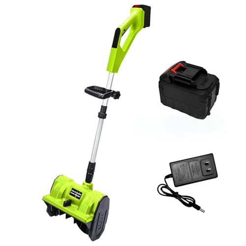 Electric Snow Shovel, Foldable Snow Blower, Easy on Your Back, Snow Thrower with Double Safety Switch, for Driveway Winter Snow Removal(One Batteries)