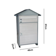 MegLob Stainless Steel Vertical Oversized Mailbox, Villa Parcel Organizer, Private Porch Pack Manager- Expressman/Postman Can Deliver Parcels Multiple Times,B